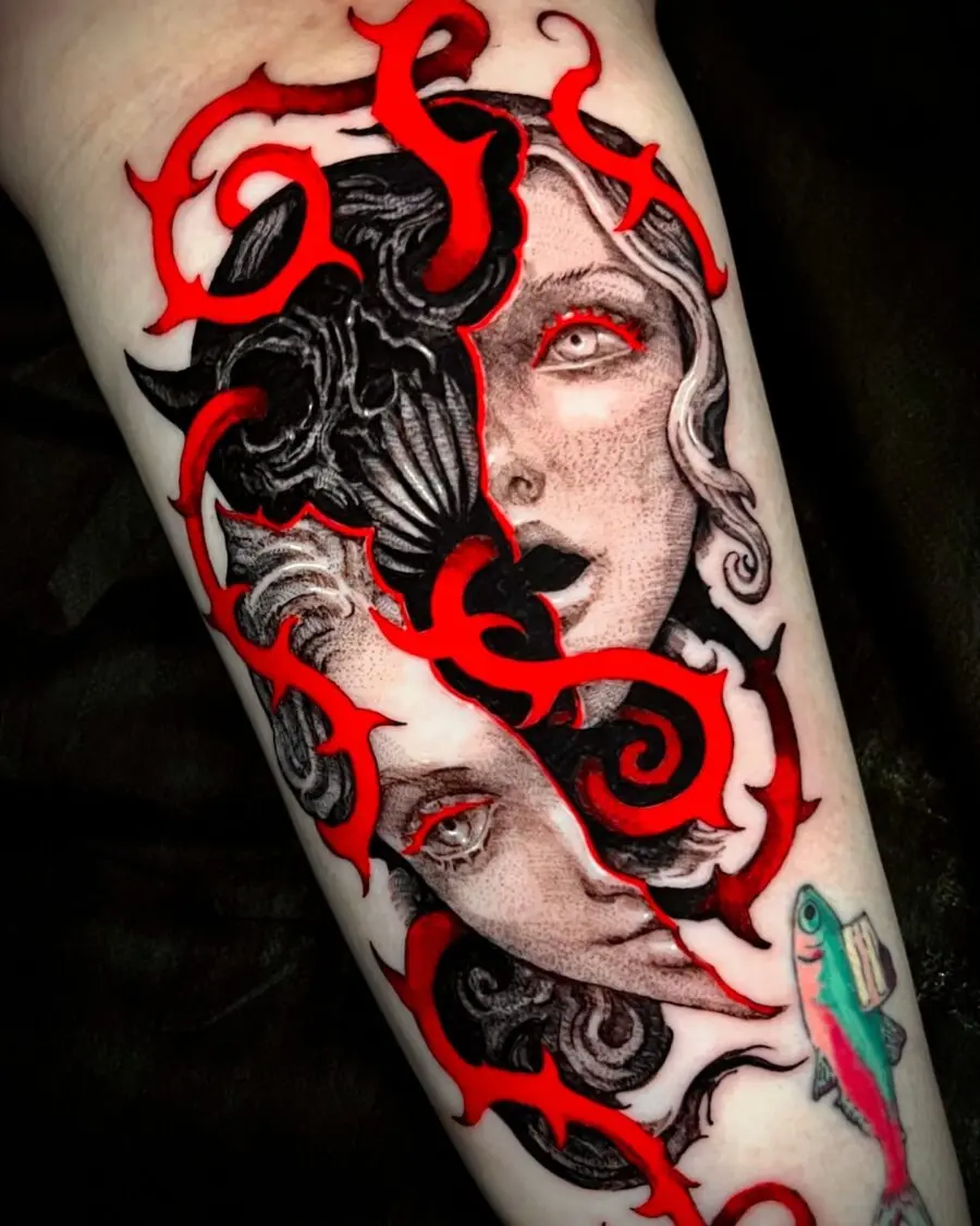 Striking dark feminine design with seductive layers