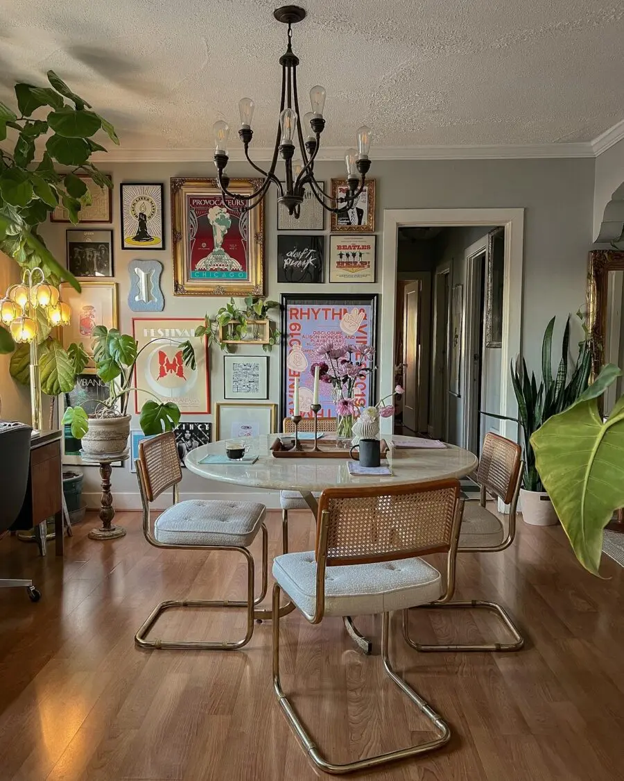 Stylish and eclectic dining room design elements