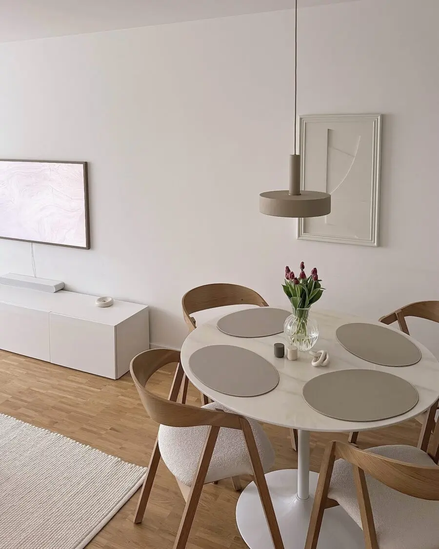 Elegant modern dining room with minimalist charm