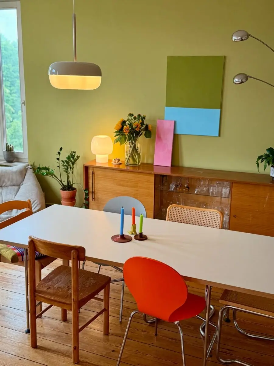 Bright and playful dining room vibe