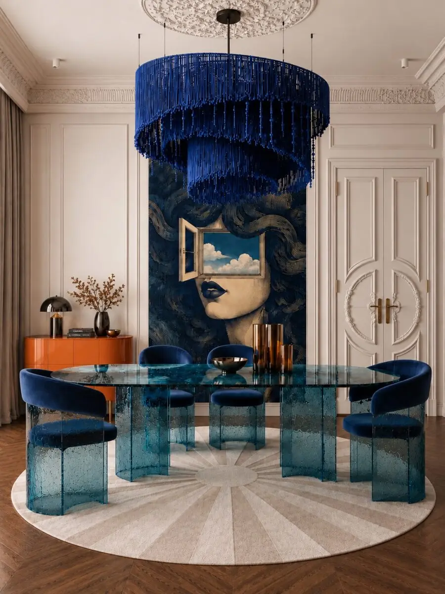 Chic Dining Room with Eye-Catching Details