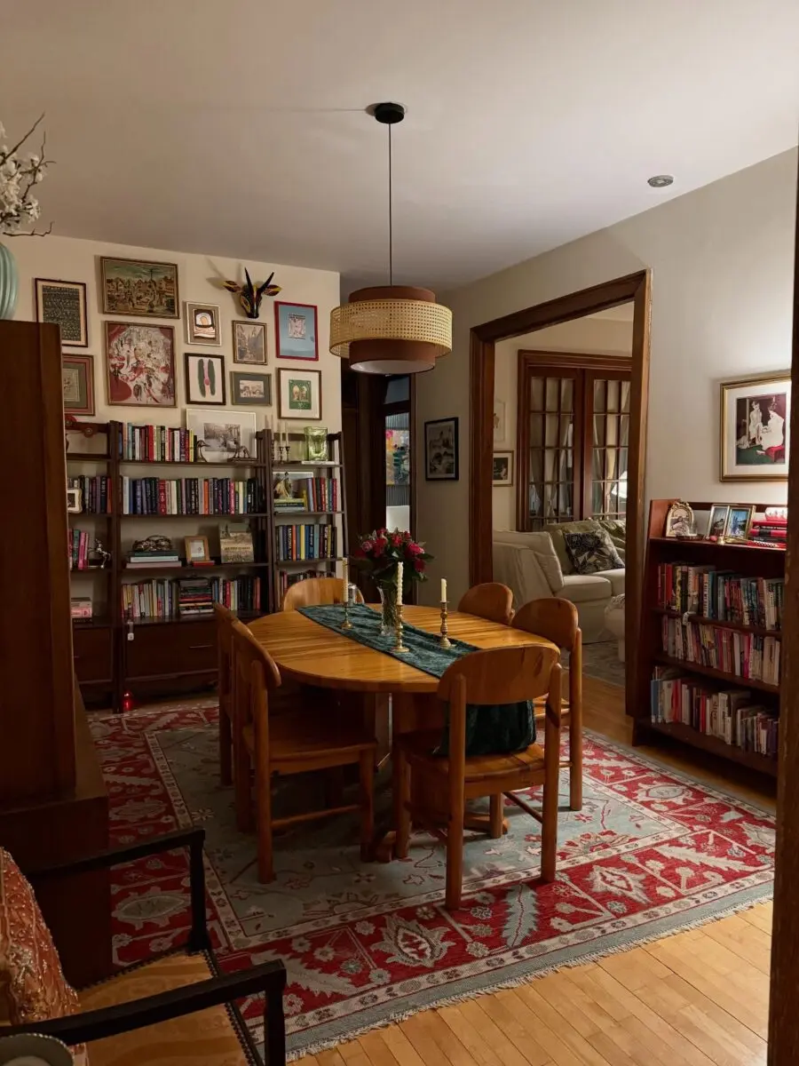 Charming vintage dining room with cozy accents