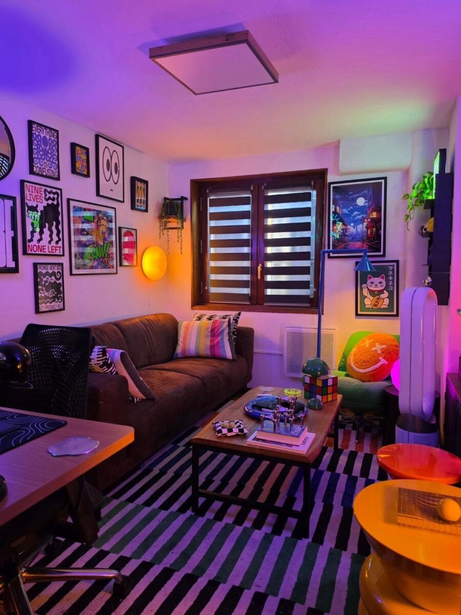 Vibrant and cozy dopamine decor aesthetic