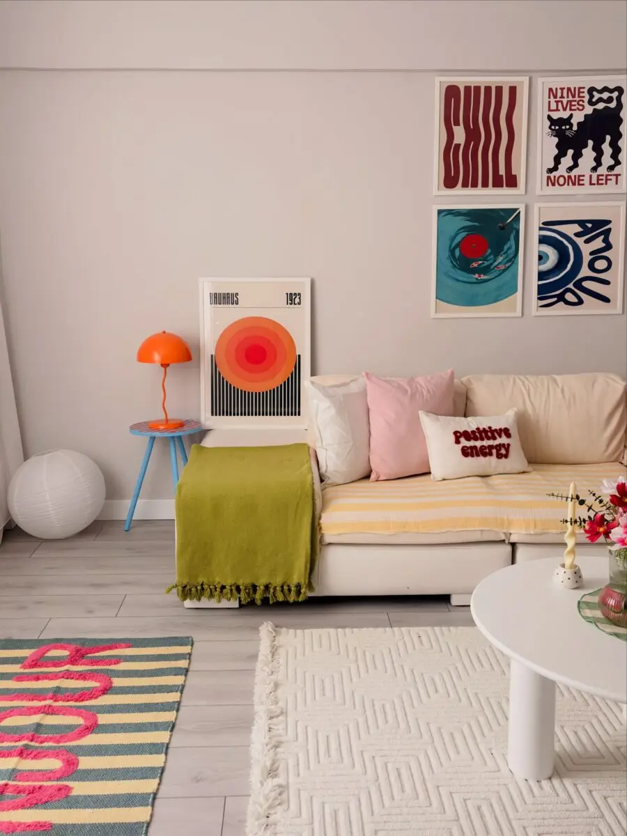 Vibrant and playful living room decor inspiration