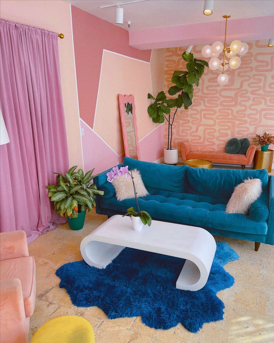 Vibrant seating with playful design elements
