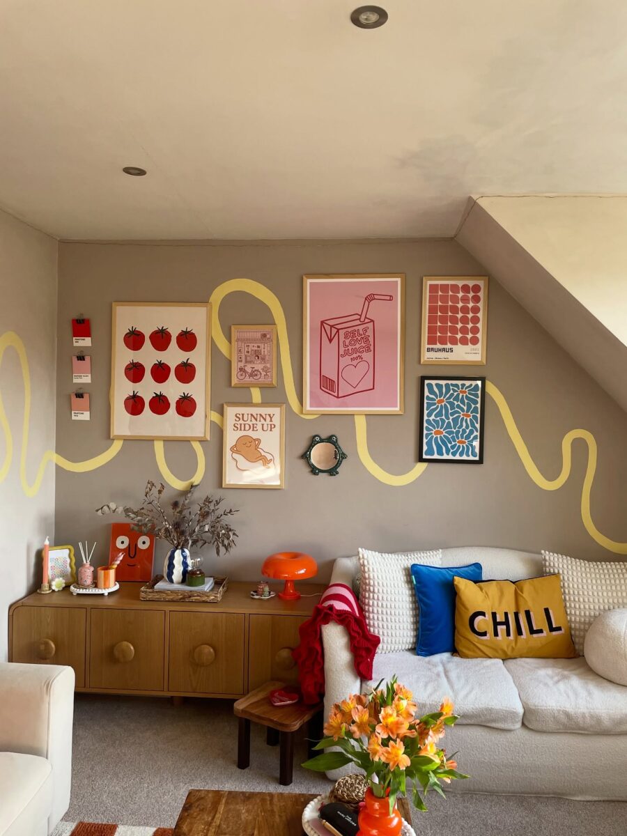 Bright and playful dopamine-inspired decor style