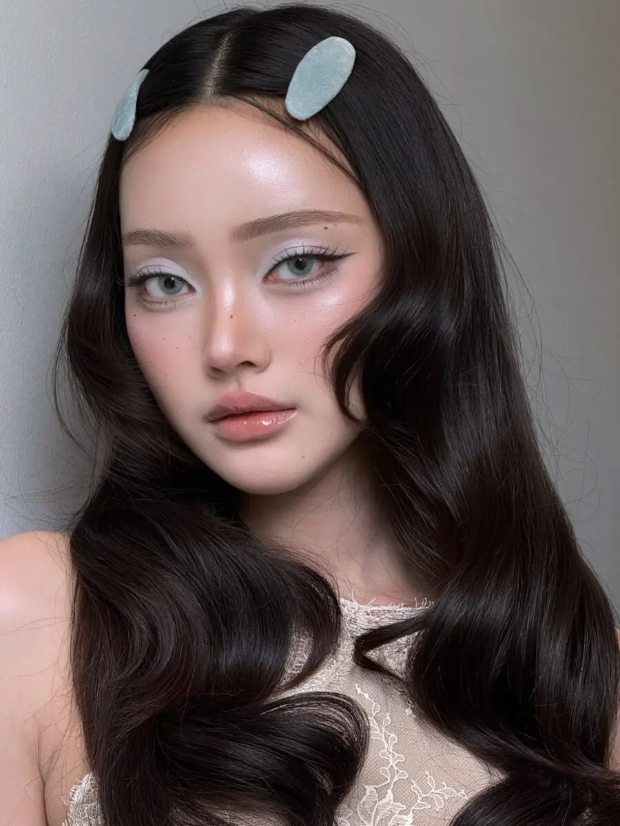 Radiant and ethereal Douyin makeup look