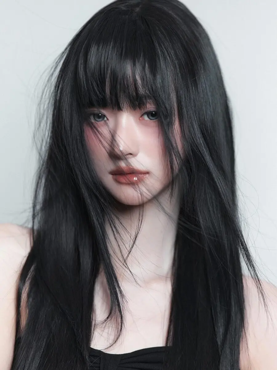 Stunning Douyin Makeup with Long Black Hair