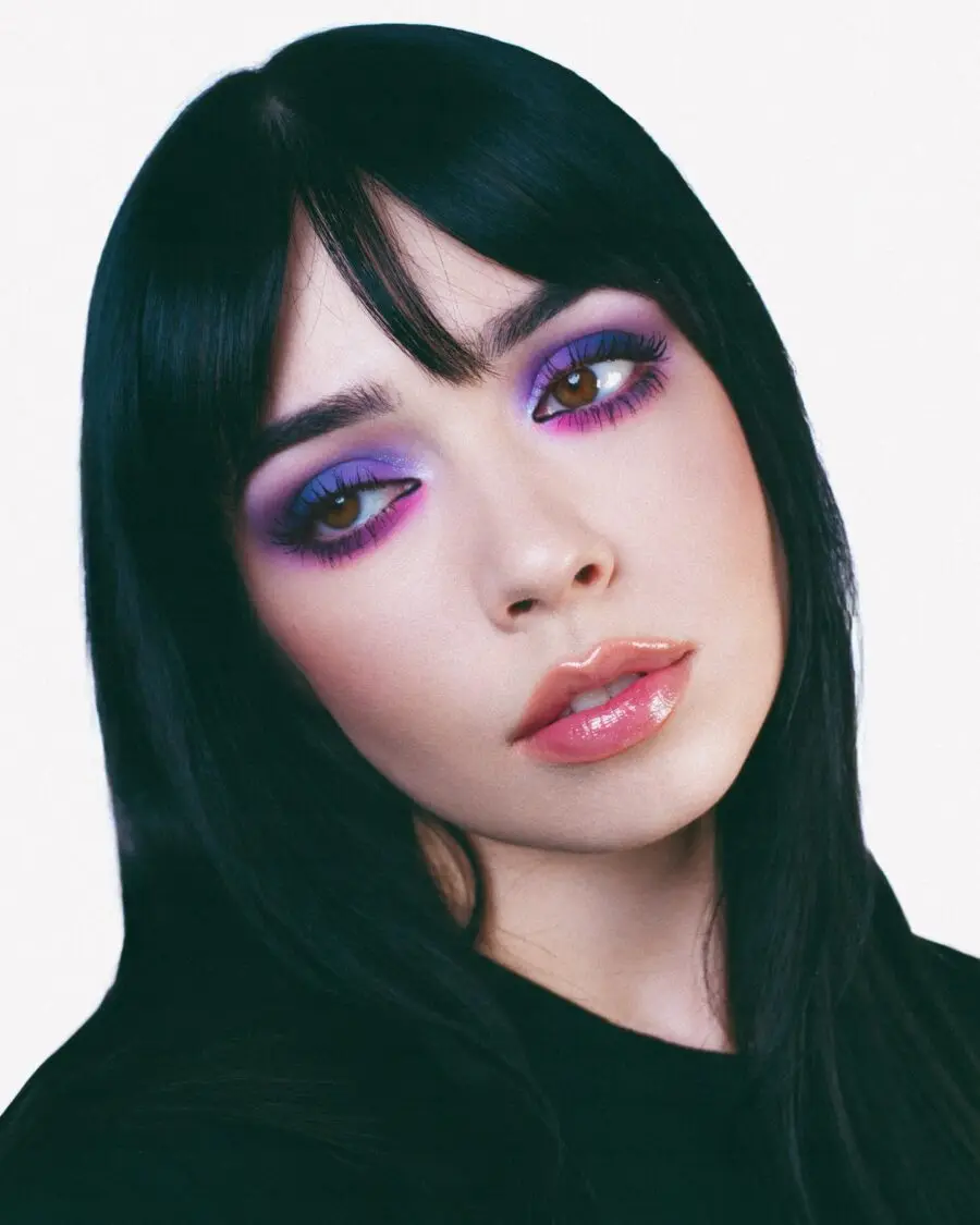 Vibrant purple glam for bold looks