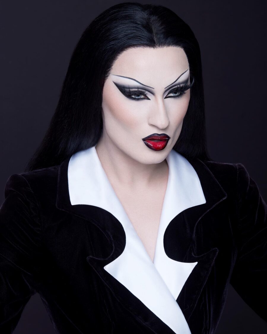 Classic glam with bold contrasts and precision