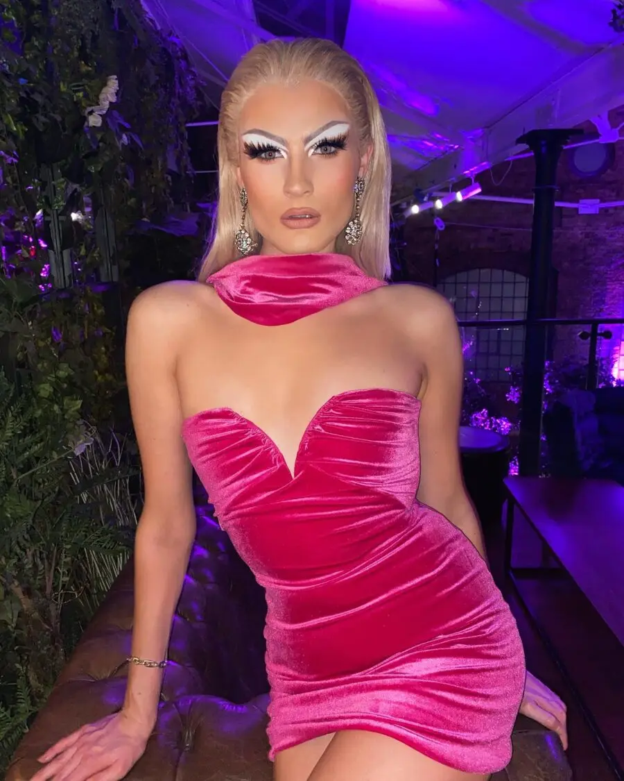 Bold pink elegance with striking eye details
