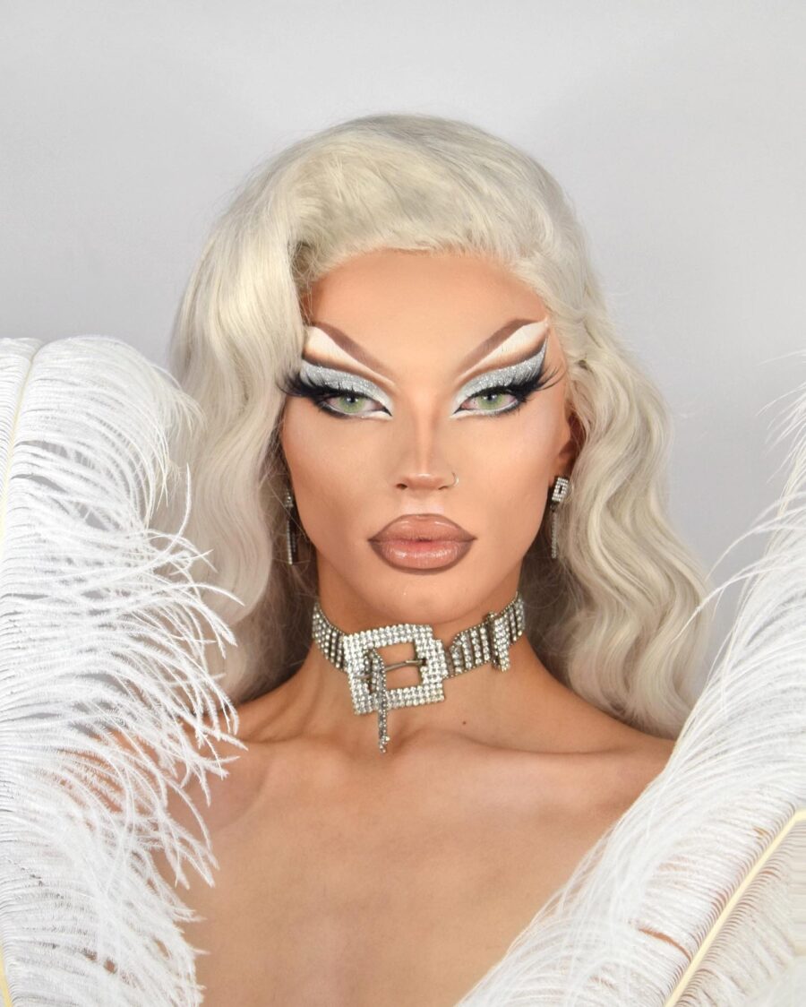 Glamorous look with bold features and elegance