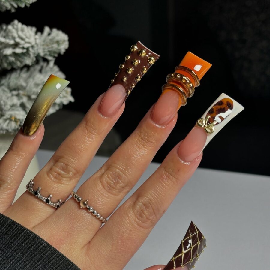 Trendy Duck Nails with Unique Textures
