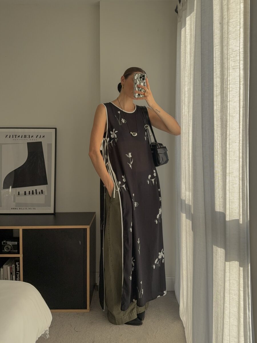 Chic floral dress perfect for New Year's Eve