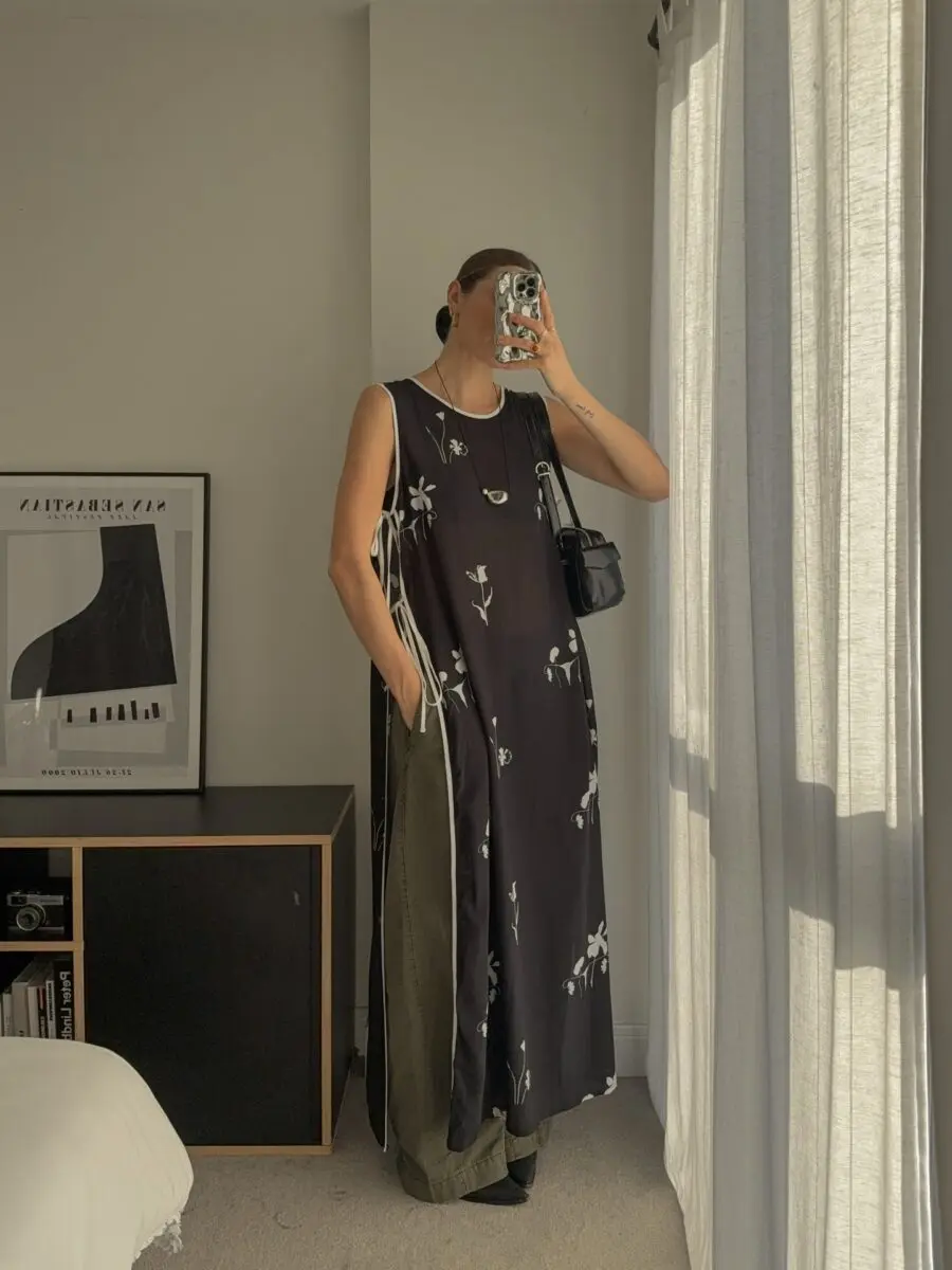 Chic floral dress perfect for New Year's Eve
