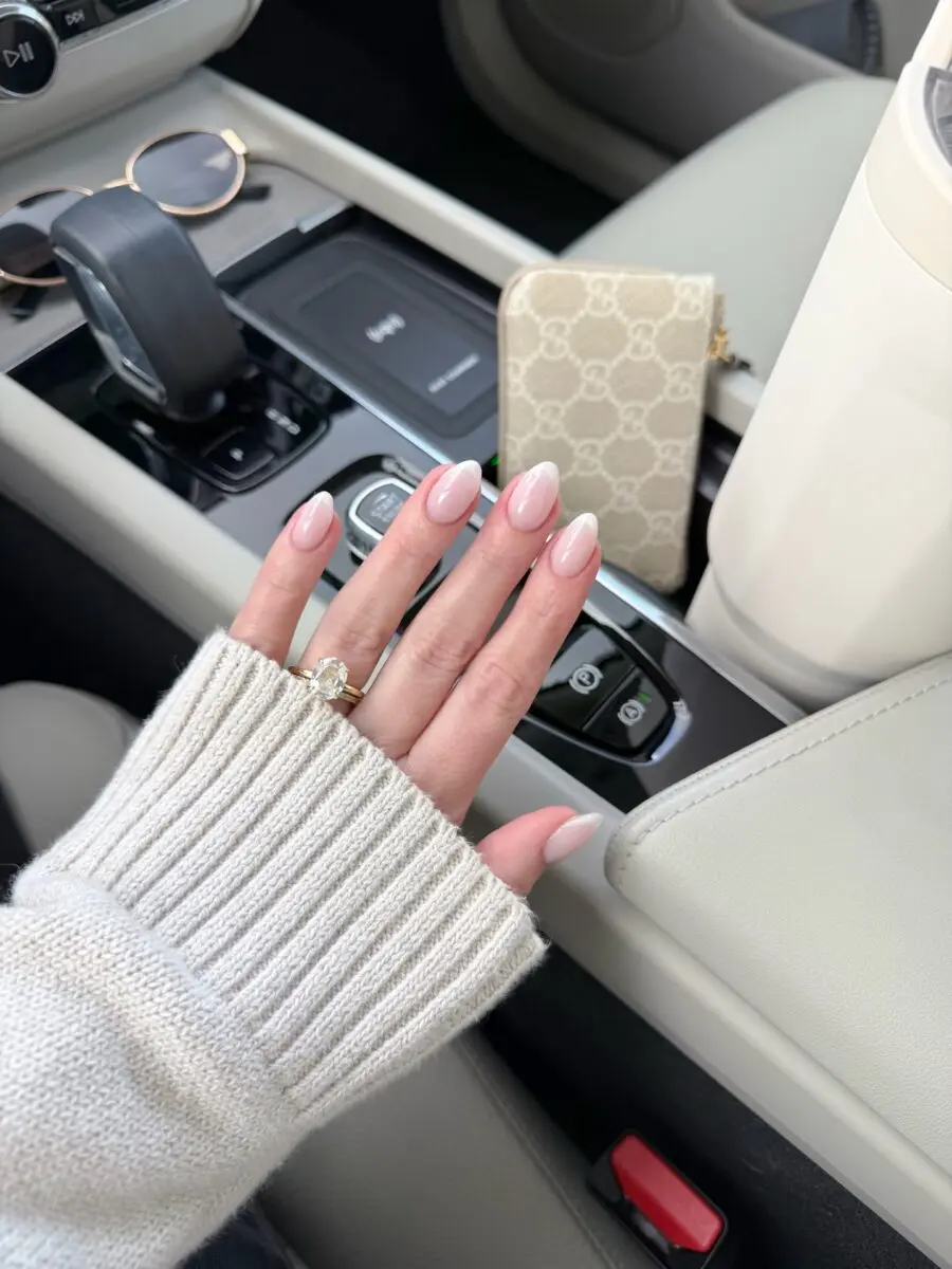 Sleek pink nails with a chic vibe