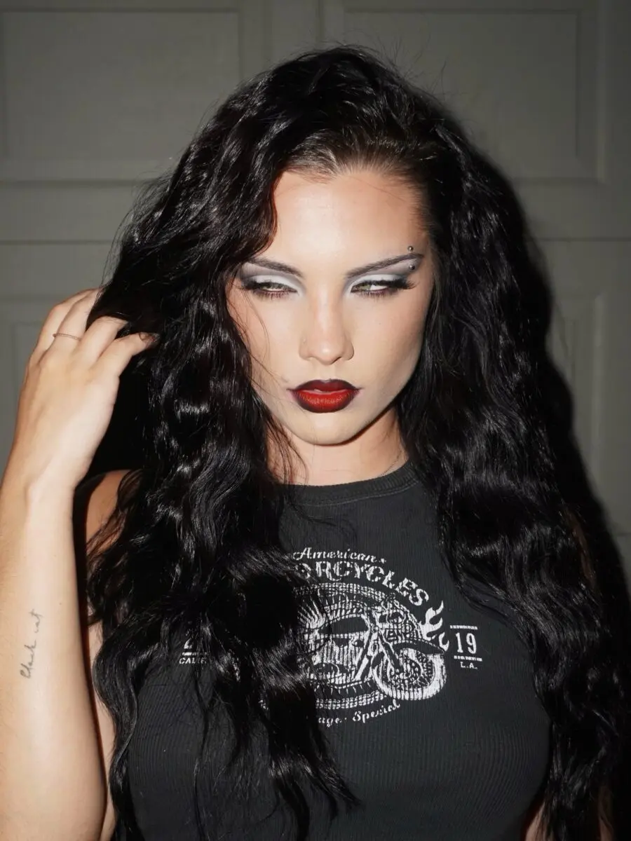 Bold emo vibes with dramatic eye makeup