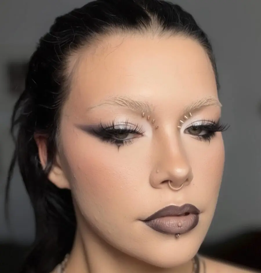 Stunning emo glam with dark accents