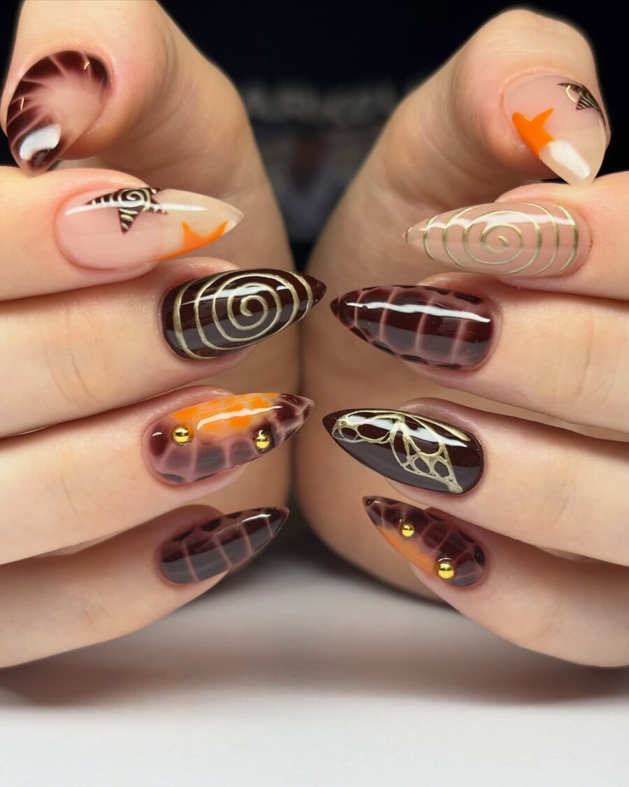Artistic fall nail designs for vibrant vibes