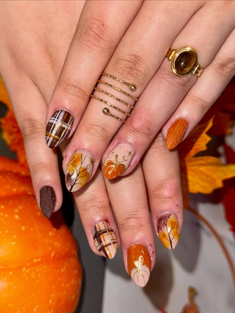 Charming Autumn-Inspired Nail Art Designs