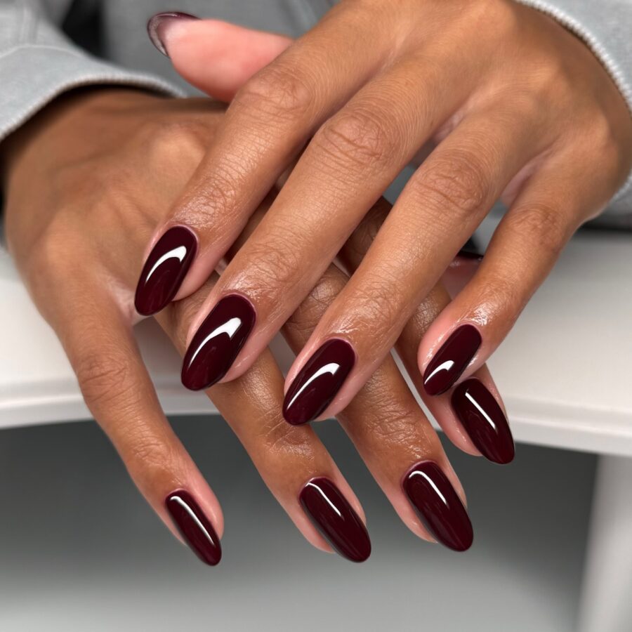 Elegant Burgundy Stiletto Nails for Fall