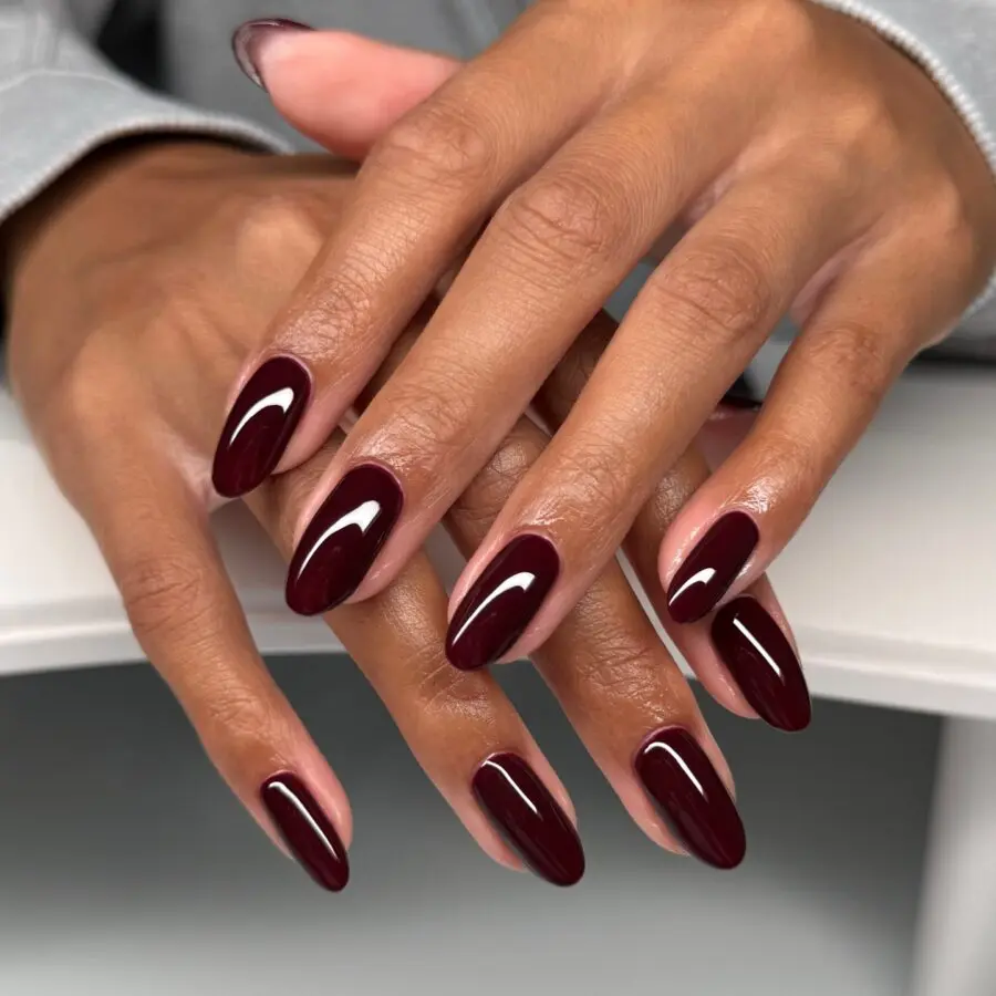 Elegant Burgundy Stiletto Nails for Fall