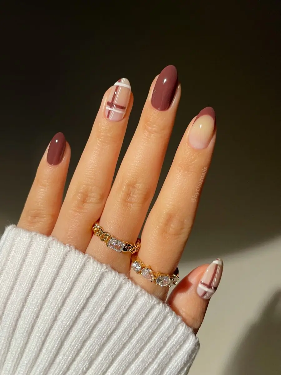 Chic fall nail design with cozy vibes