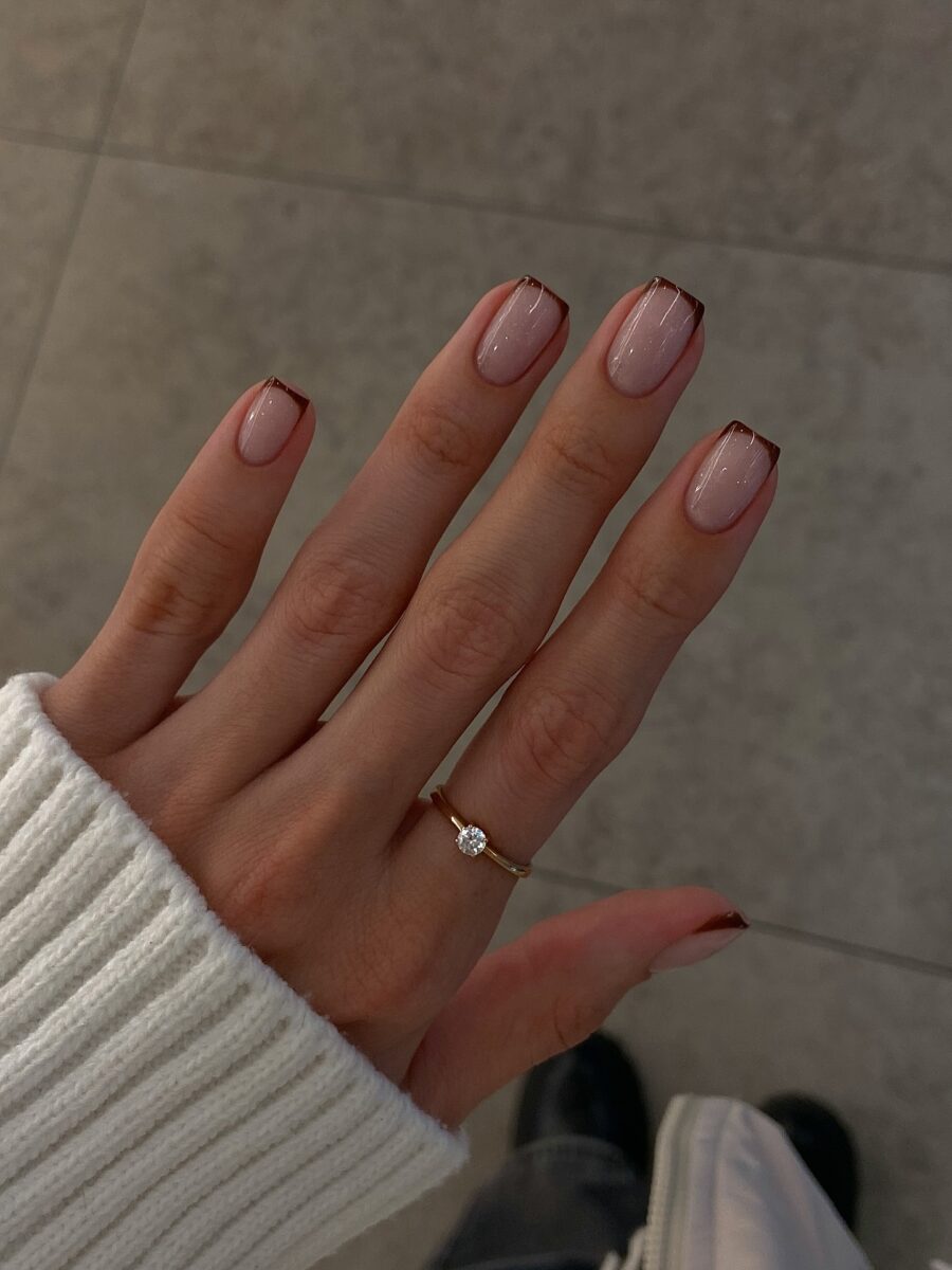 Chic fall-inspired nail art with a twist