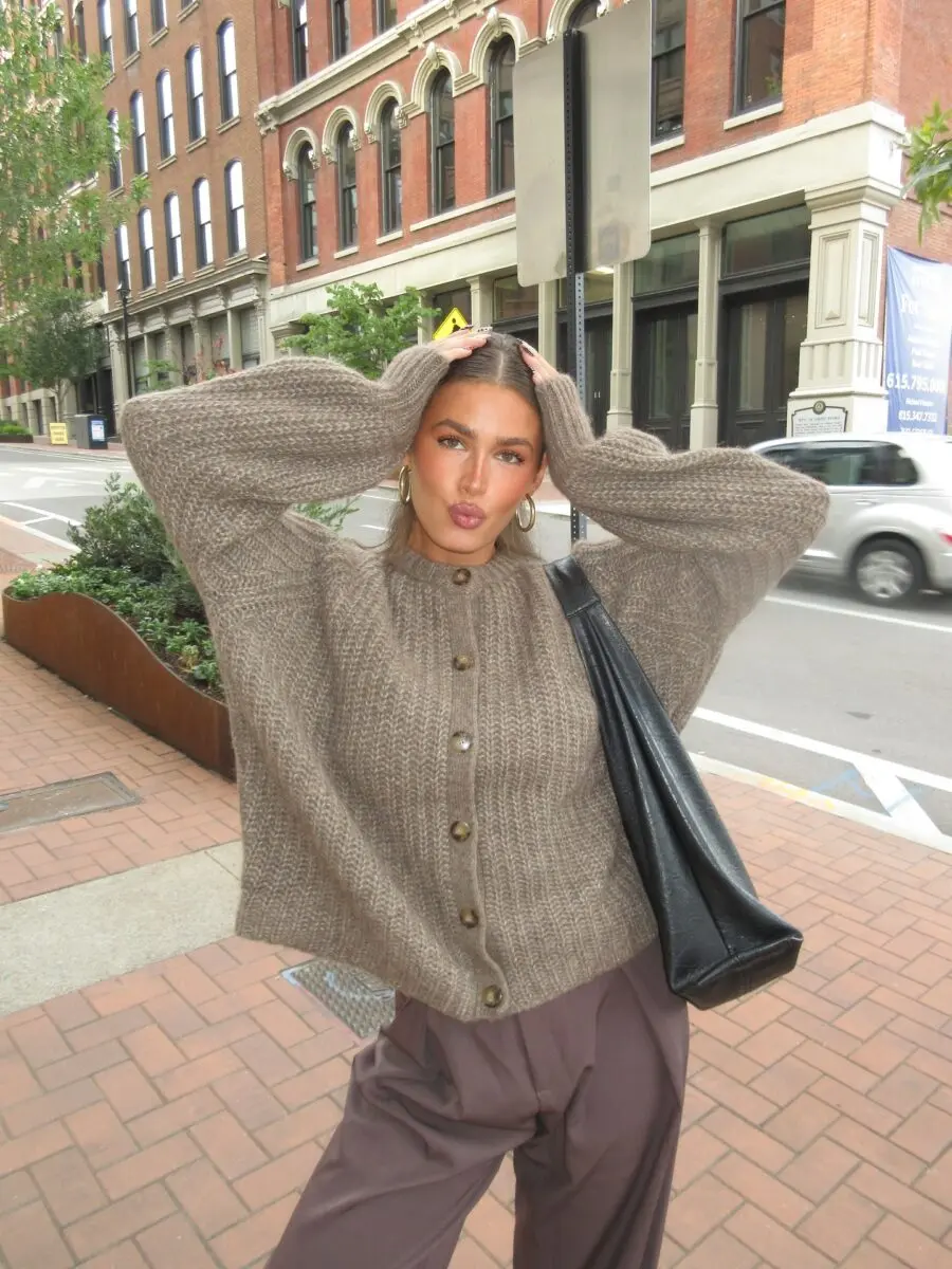 Chic Fall Layering with Cozy Knitwear