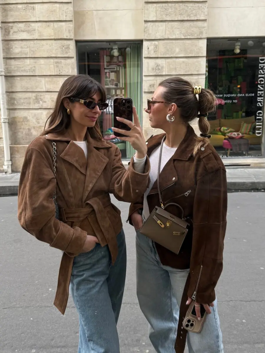 Chic Autumn Vibes in Suede Jackets