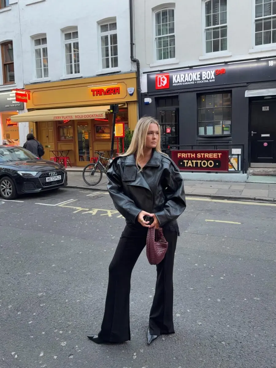Chic urban style with bold leather elements