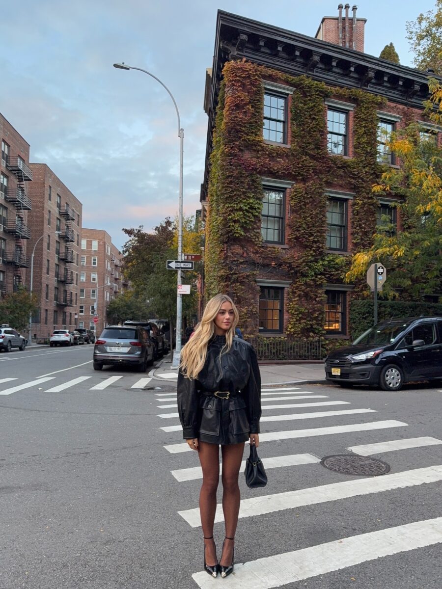 Chic urban ensemble for a night out