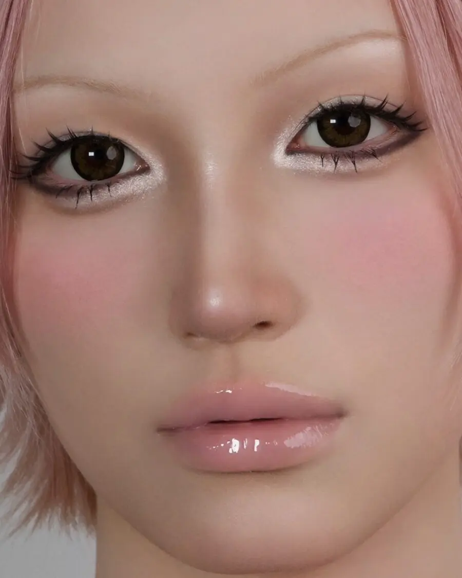 Chic and bold Gyaru makeup style
