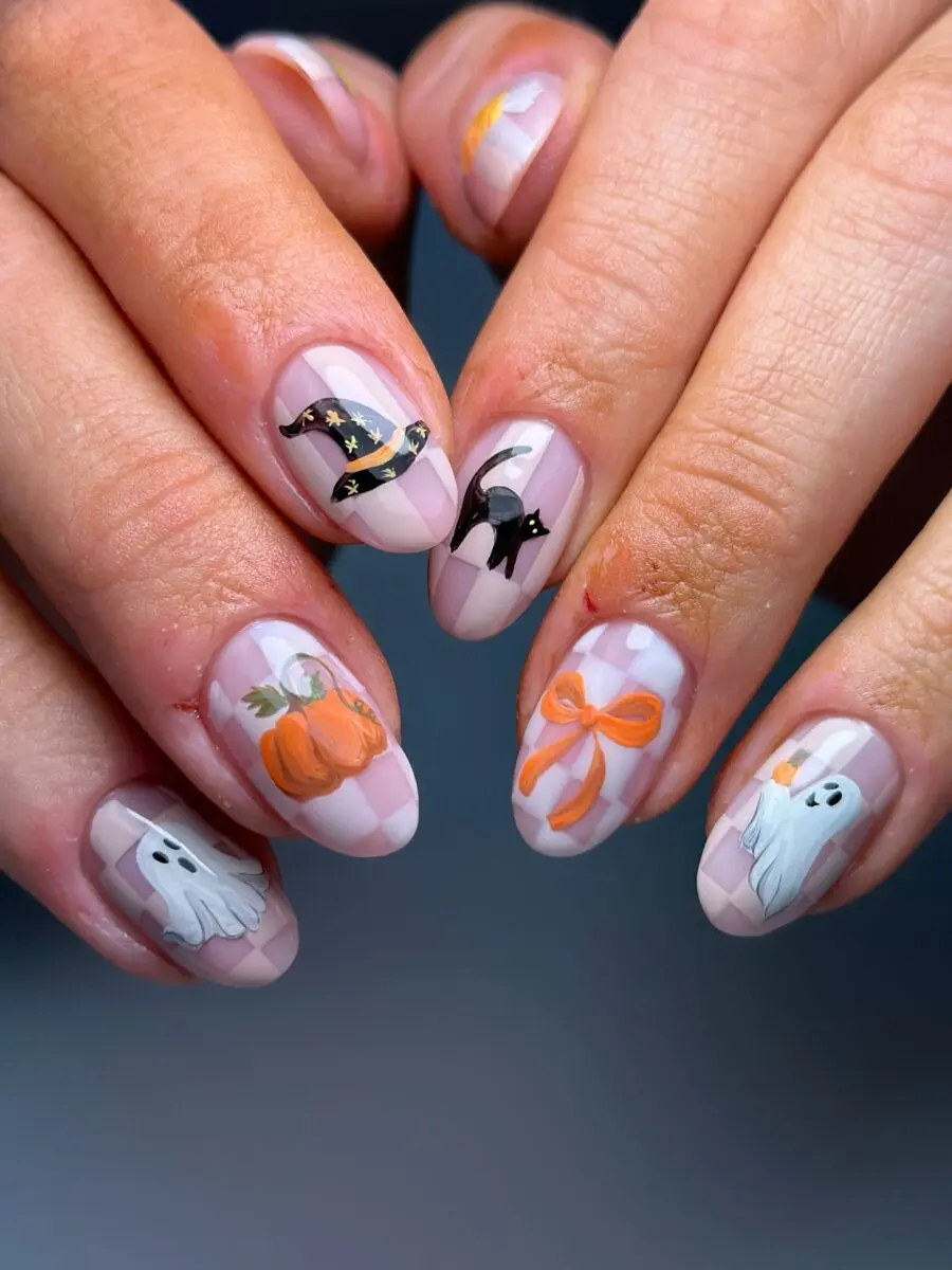Charming Halloween-Themed Nail Art Designs