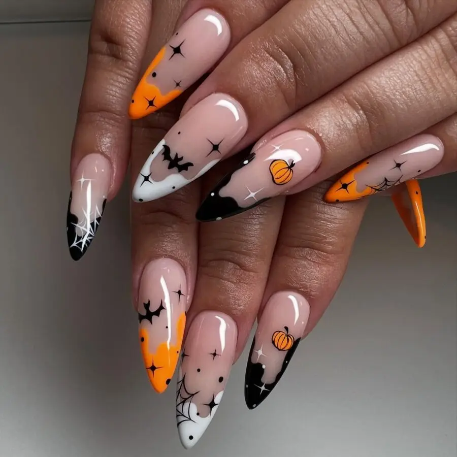 Spooky and Stylish Halloween Nail Art Design