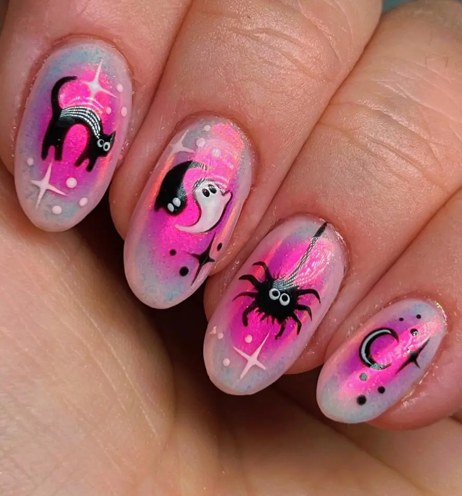 Spooky and playful Halloween-inspired nail art