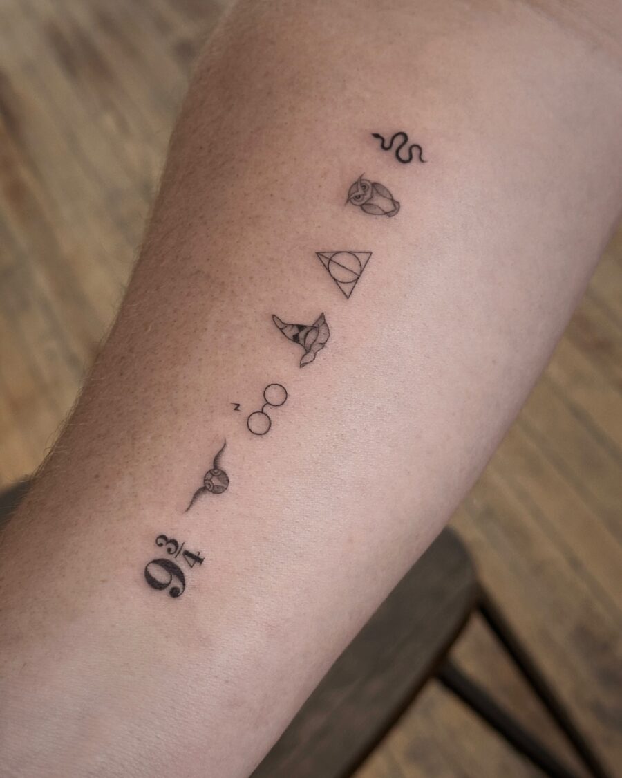 Minimalist Harry Potter Symbol Tattoos