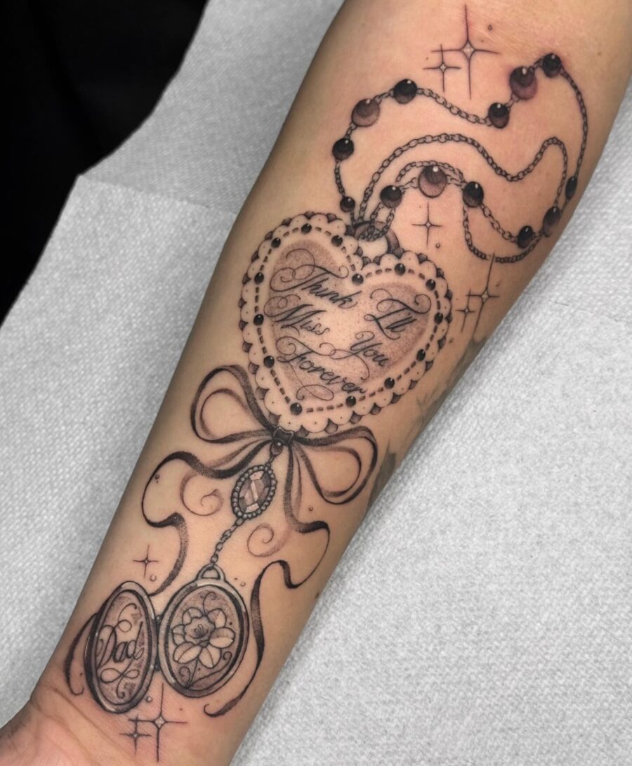 Beautiful memorial tattoo for a loved one