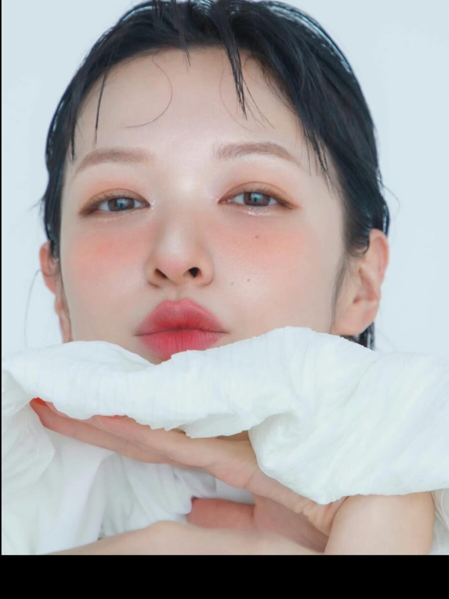 Fresh glow with vibrant blush and lips
