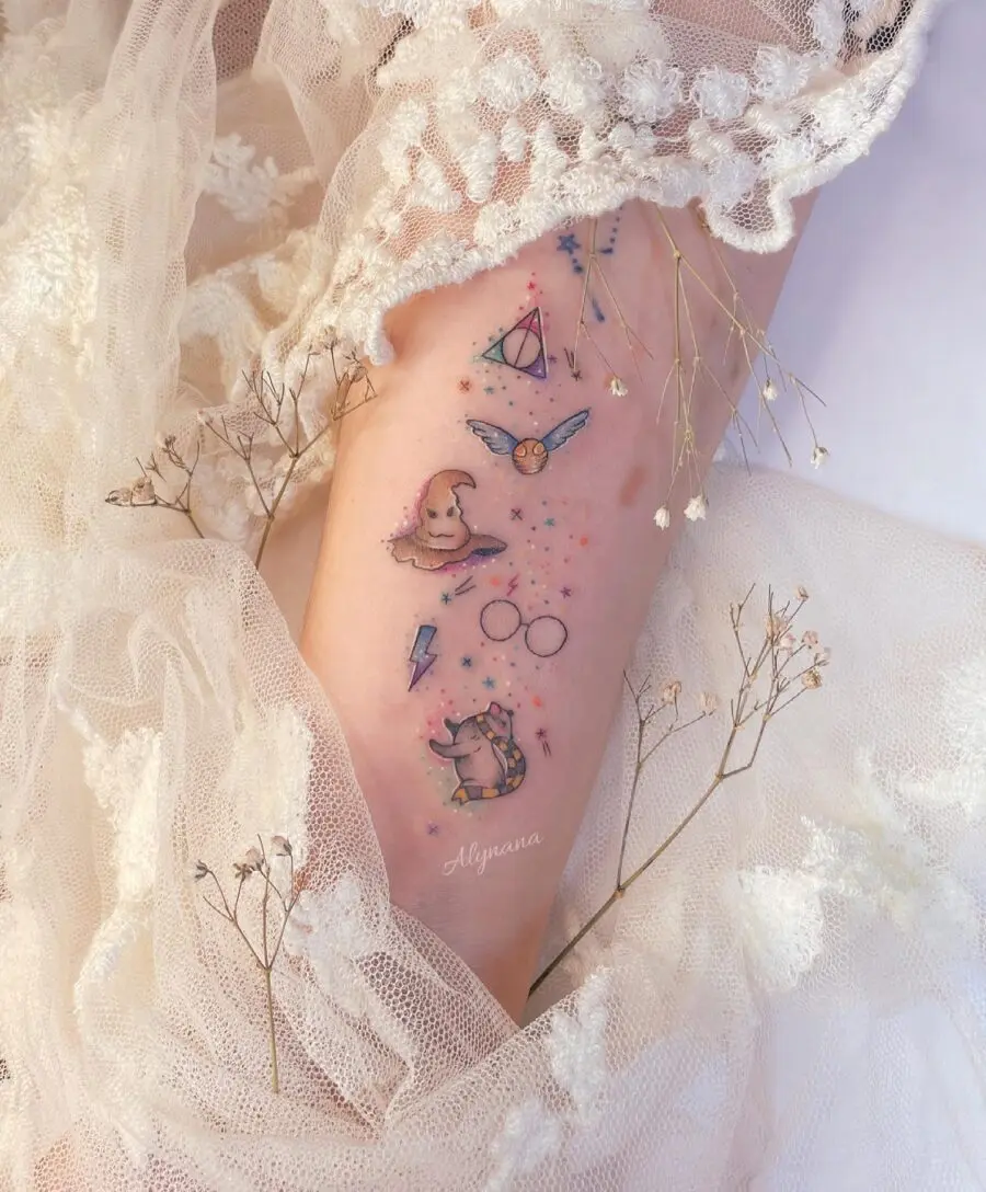 Charming Harry Potter-themed tattoo for fans