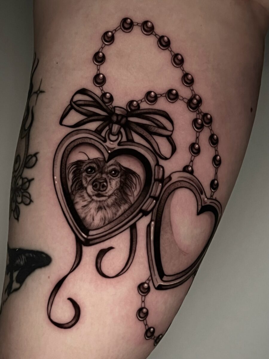 Heartfelt tattoo of a beloved pet