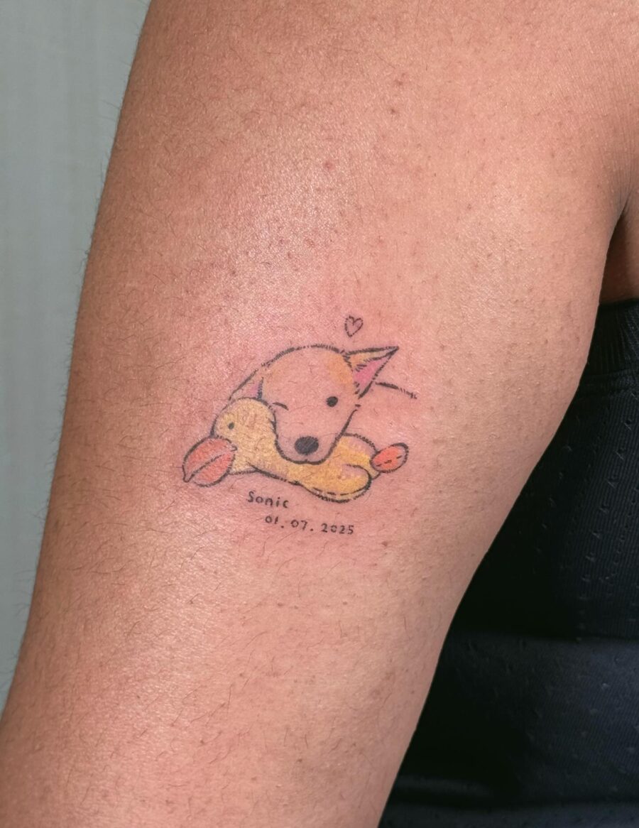 Heartwarming tribute tattoo of a beloved pet