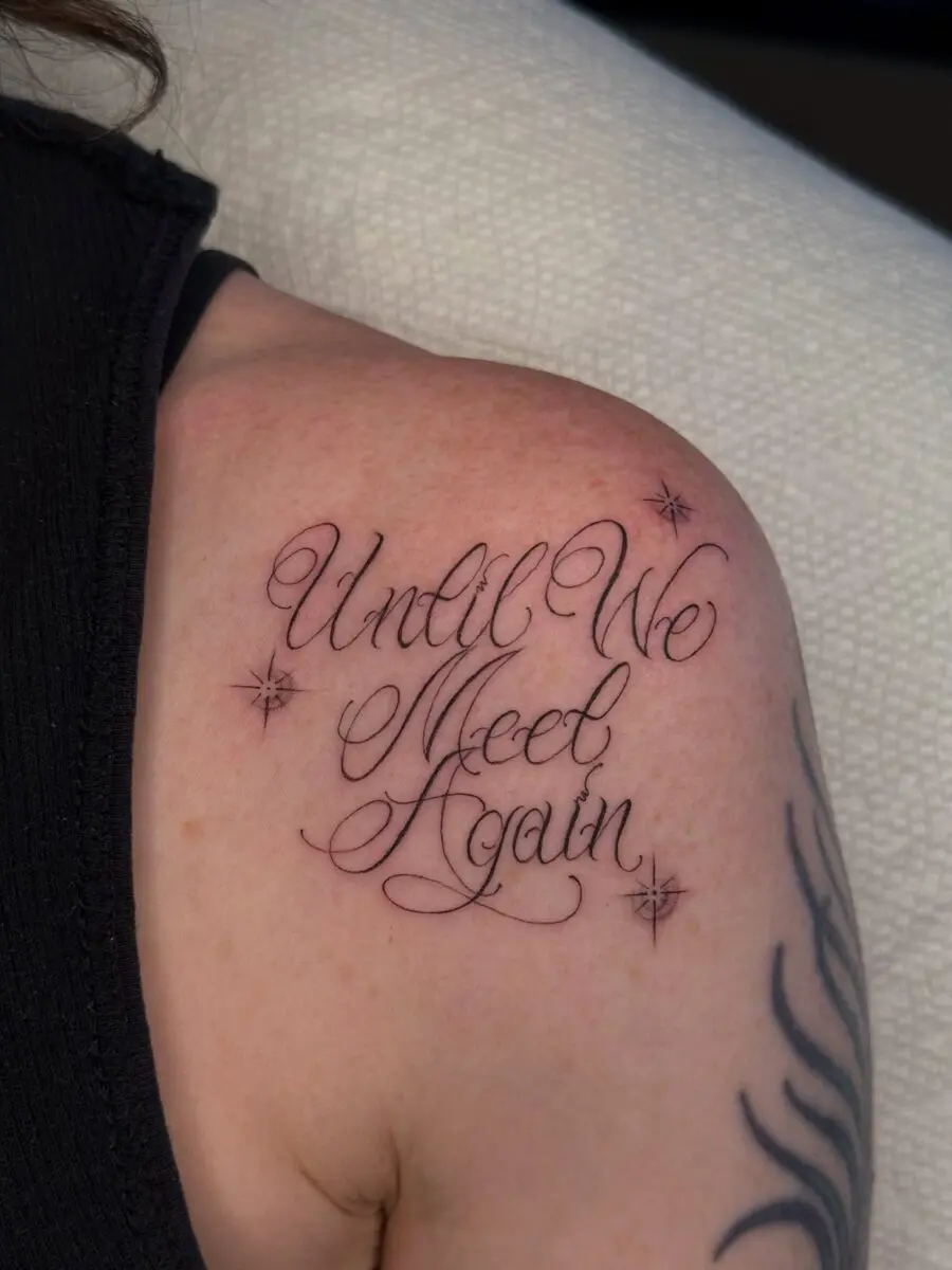 Elegant calligraphy for a heartfelt memory