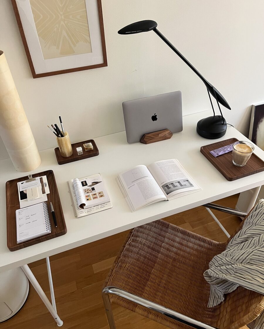 Elegant and functional study desk arrangement