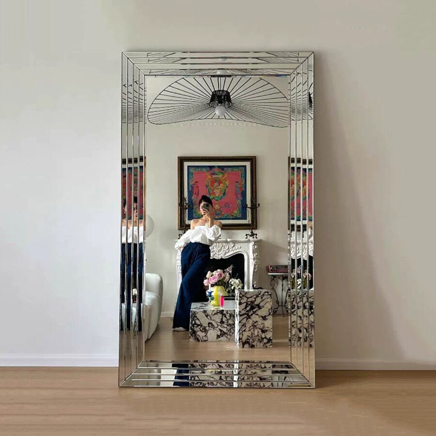 Elegant mirror offering spacious illusion in decor