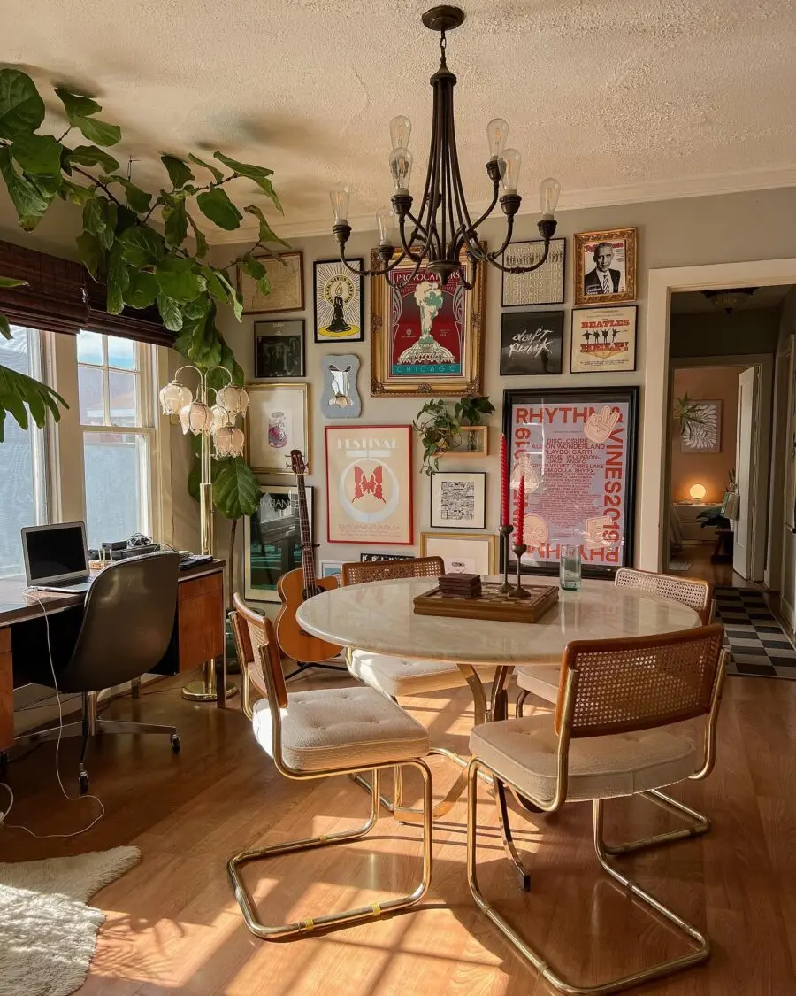 Chic and inviting dining room style