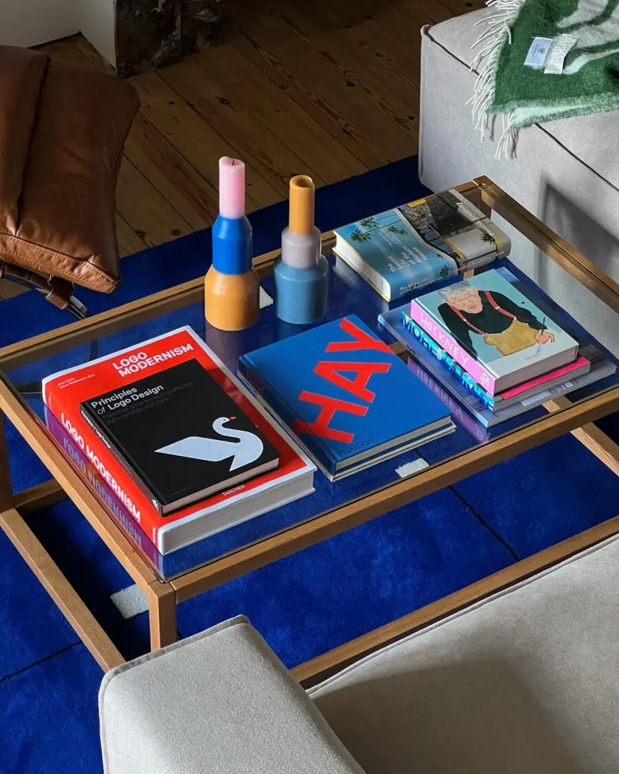Vibrant coffee table with stylish decor accents