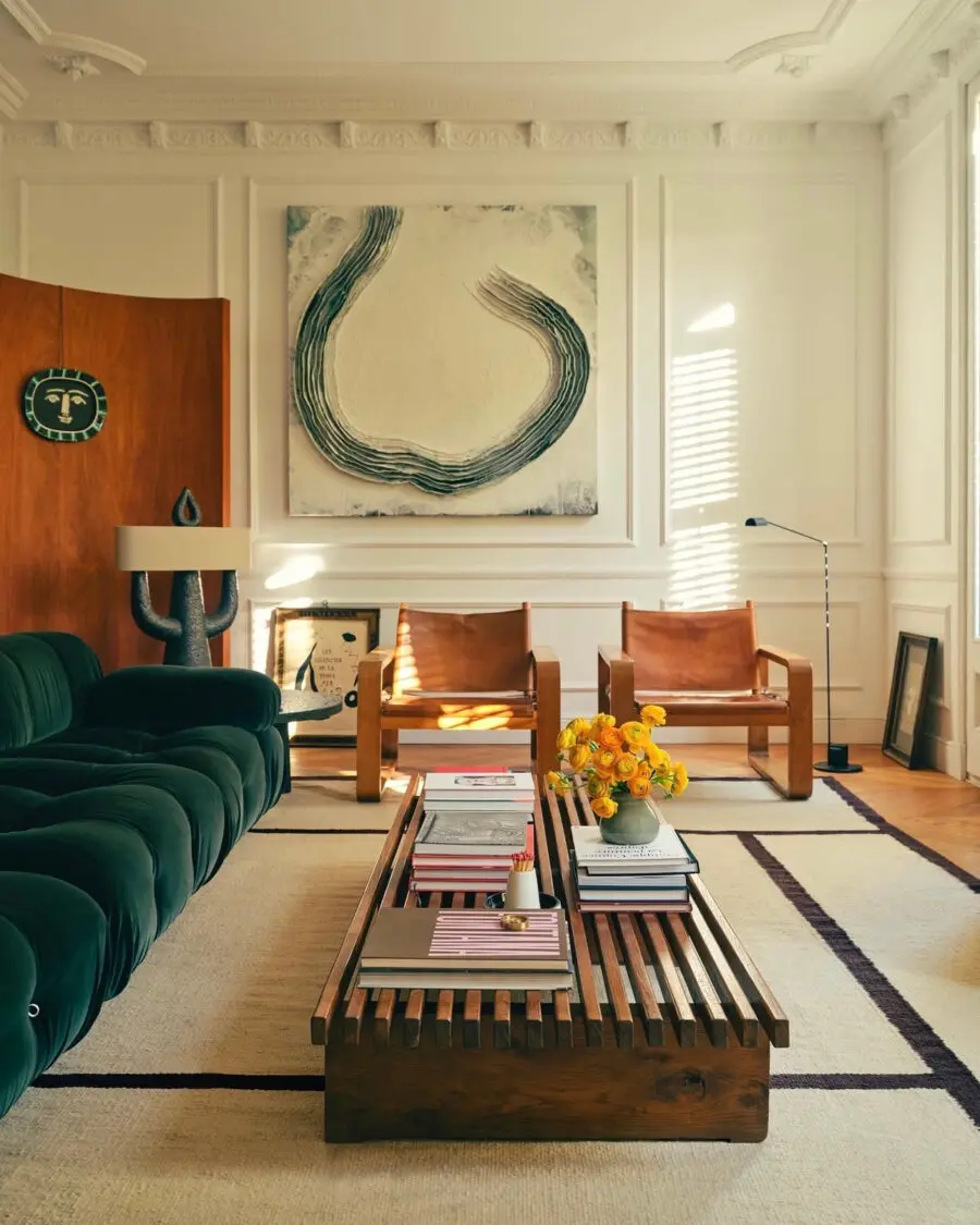 Chic Coffee Table Styling with Vibrant Accents