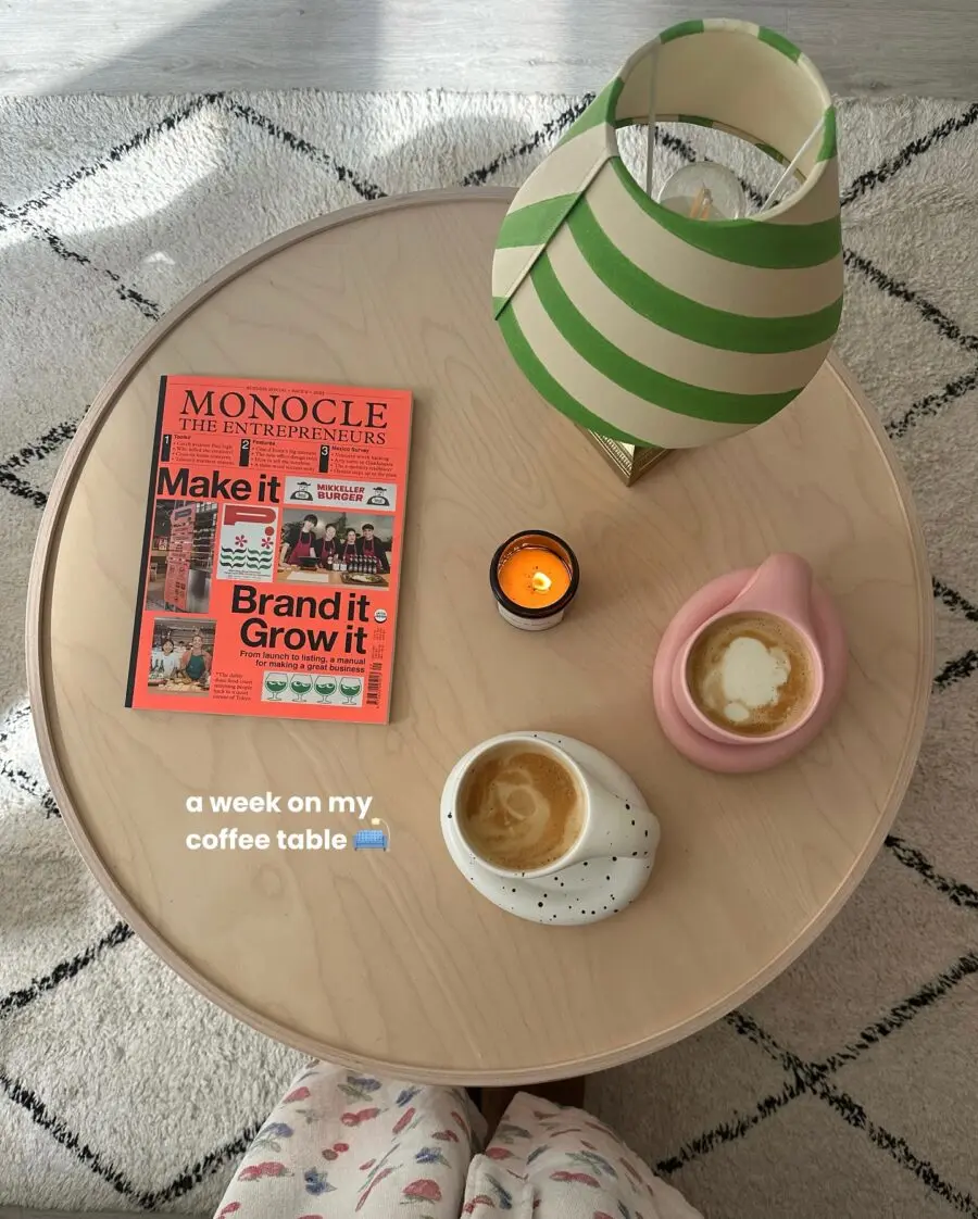 Chic and Cozy Coffee Table Arrangement