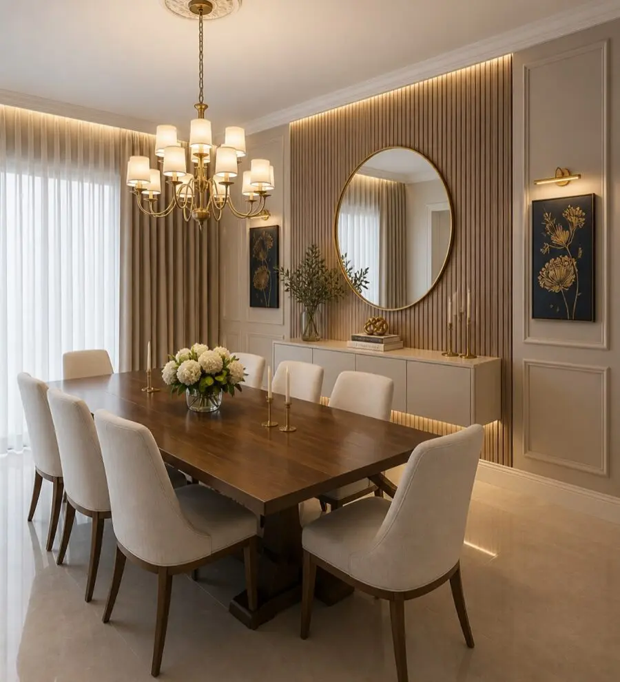 Stylish and cozy dining area decor